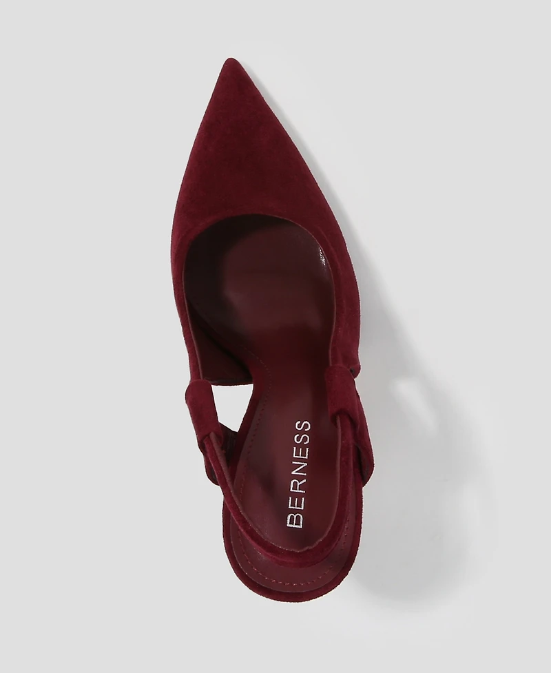 Berness women's Euphemie Microfiber Suede Slingback Pumps