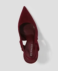 Berness women's Euphemie Microfiber Suede Slingback Pumps