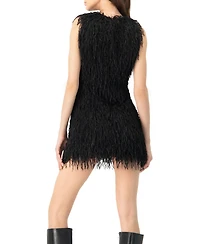 Ivonne Fantasy Short Dress with Round Neck