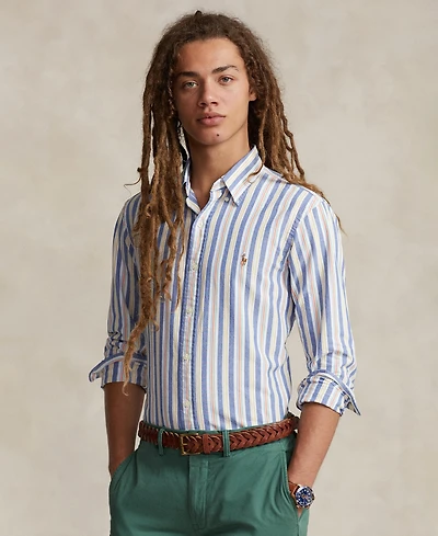 Polo Ralph Lauren Men's Custom-Fit Striped Oxford Shirt