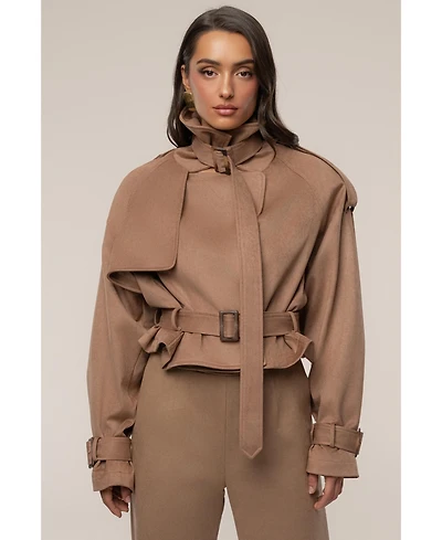 Jluxlabel Women's Latte Cropped Jacket