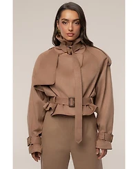 Jluxlabel Women's Latte Cropped Jacket