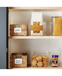 Yigii Set of 8 Clear Stackable Storage Bins for Pantry & Kitchen Organization