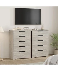 gaomon 5-Drawer Dresser for Bedroom, Wooden Chest of Drawers with Embedded Handles for Hallway & Entryway