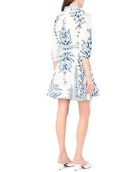 Msk Women's Tie-Waist Collared Dress