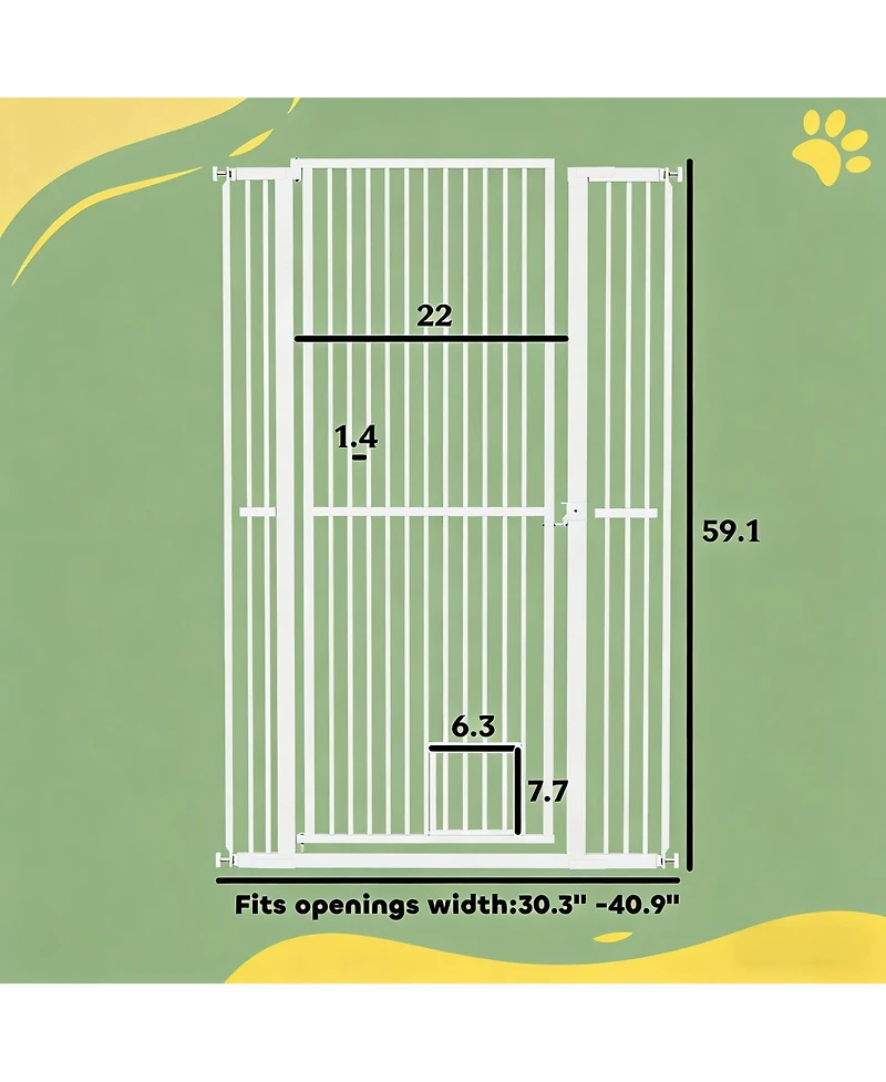 Zeus & Ruta Tall Cat Gate