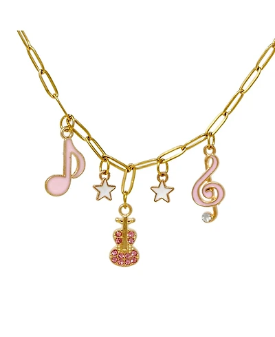 Zomi Gems Kids Music Multi Charm Necklace with Guitar