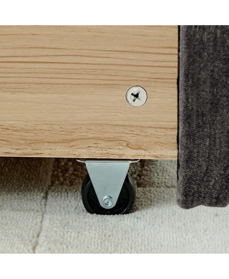 Streamdale Furniture King Size Upholstered Bed Frame - Chenille Fabric, Storage Drawer