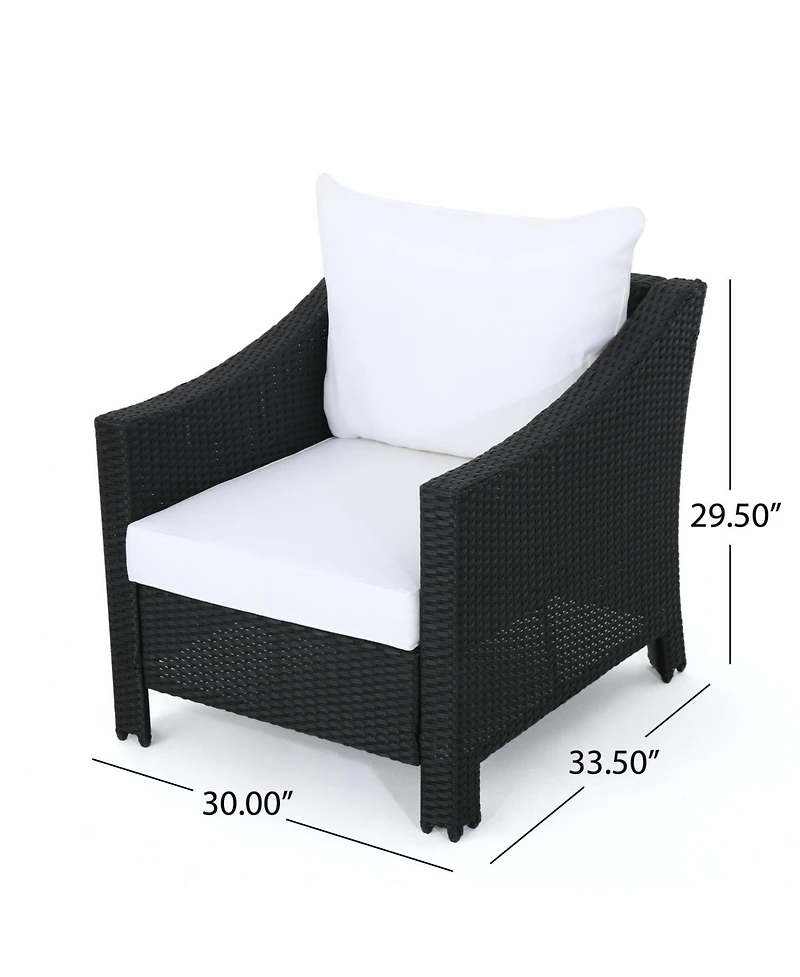 Streamdale Furniture Wicker Club Chairs with Water-Resistant Cushions