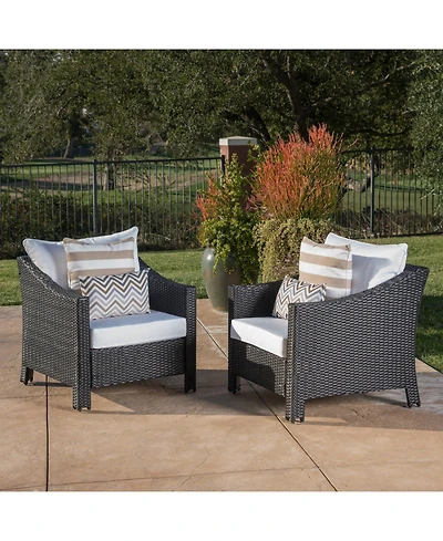 Streamdale Furniture Wicker Club Chairs with Water-Resistant Cushions