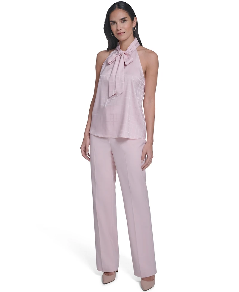 Calvin Klein Women's Sleeveless Tie Neck Blouse