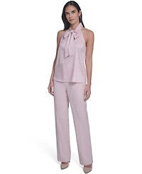 Calvin Klein Women's Sleeveless Tie Neck Blouse