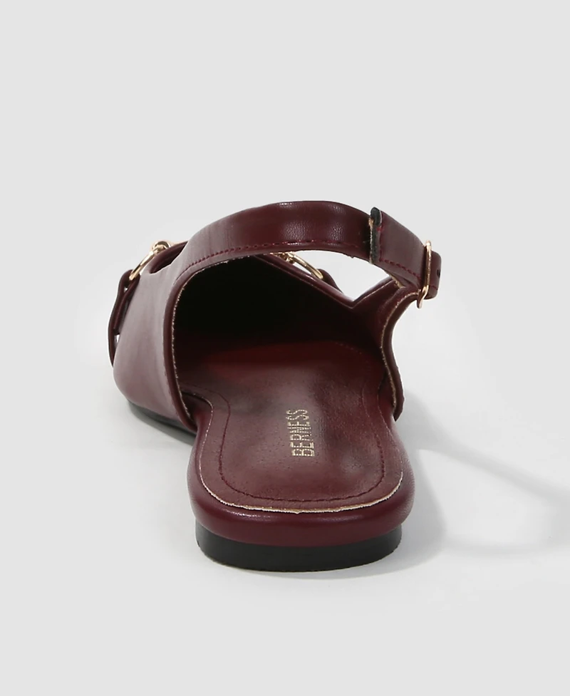 Berness Women's Rio02 Slingback Flats with Gold-Tone Bit