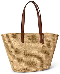 Lauren Ralph Lauren Lainey Extra-Large Crocheted Straw Tote Bag