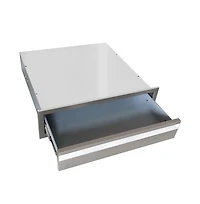 gaomon 24" Outdoor Kitchen Drawers, Stainless Steel Single-Layer Flush Mount Bbq Drawers for Grill Station, Silver