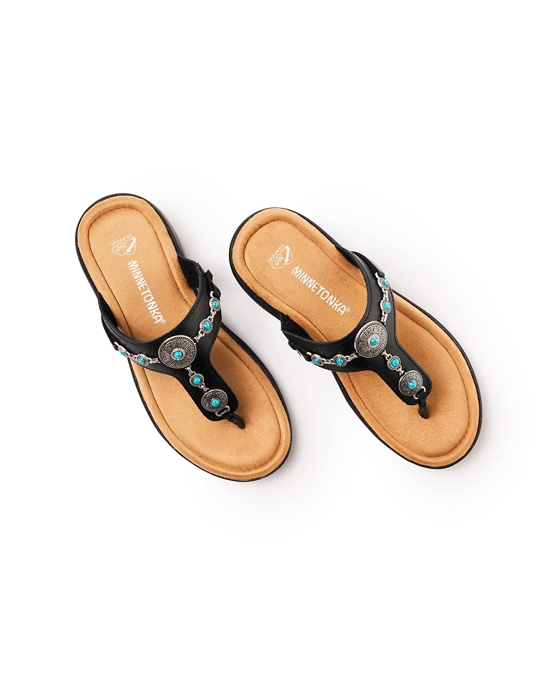 Minnetonka Women's Brecca Embellished Thong Sandals