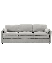 Streamdale Furniture Streamdale Light Gray 89" Cozy Upholstered 3-Seater Sofa with Plush Double Cushions