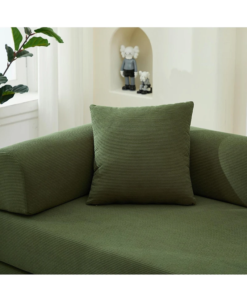 Streamdale Furniture Folding Sofa Bed, 78.5" Convertible Couch with 2 Pillows, Fold Out Mattress