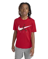 Jordan Boys' 8-20 Jumpman Swoosh Logo Crewneck T-Shirt
