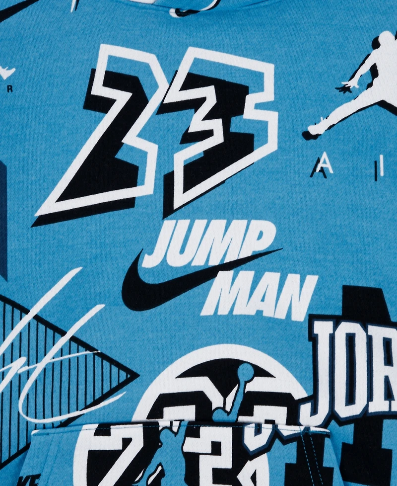 Jordan Boys' 8-20 Dynasty Printed Long-Sleeve Hoodie