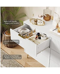 gaomon Fluted -Drawer Dresser for Bedroom