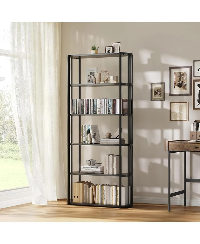 gaomon 6-Tier Wooden Bookshelf