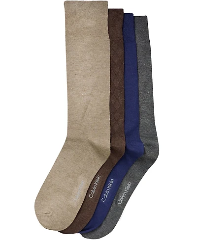Calvin Klein Men's 4-Pk. Crew Dress Socks