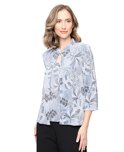 Alex Evenings Women's Glitter Knit Top & Jacket, 2-Piece Set