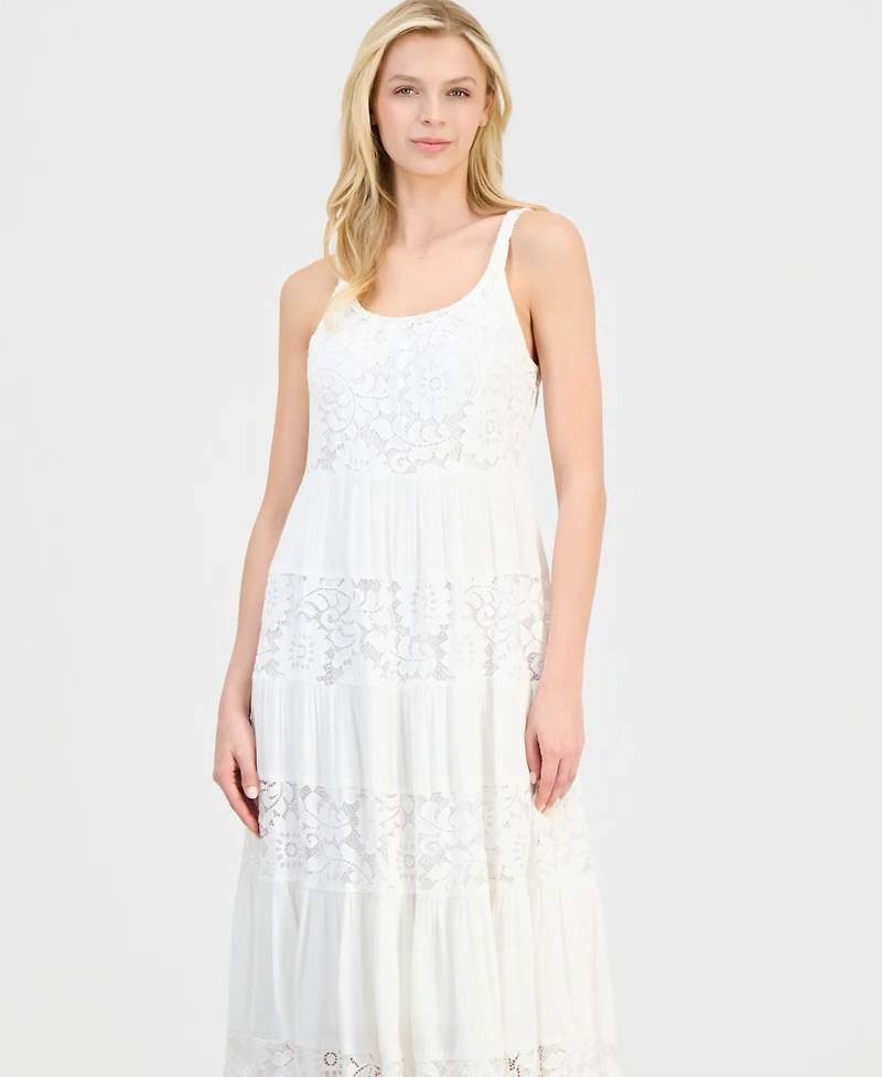 Robbie Bee Women's Sleeveless Tiered Midi Dress