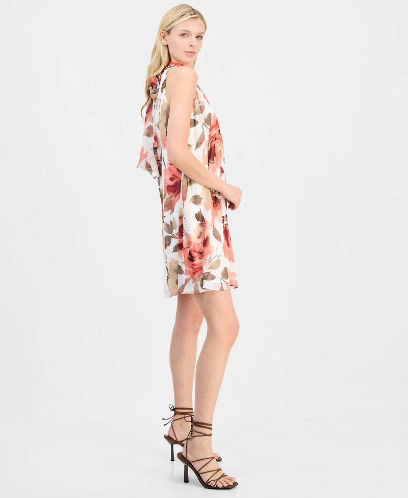 Robbie Bee Women's Mock-Neck Shift Dress