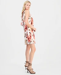 Robbie Bee Women's Mock-Neck Shift Dress