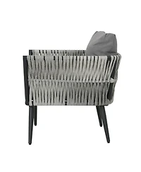 Streamdale Furniture Faux Rattan Patio Club Chair with Cushions