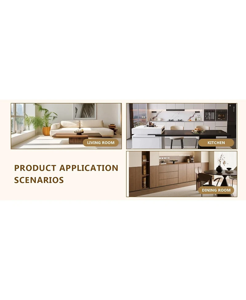 Streamdale Elegant Pu Dining Chair with Ergonomic Buckle Backrest