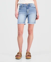 Celebrity Pink Women's Mr. Basic Bermuda Mid-Rise Shorts