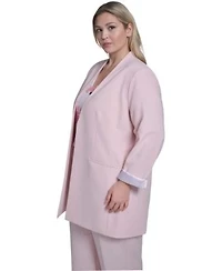 Calvin Klein Plus Size Open Front Notch Collar Jacket Modern Fit Pants