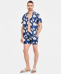 Boss By Hugo Boss Mens Tropical Print 5 Swim Shorts Tropical Printed Button Down Swim Shirt