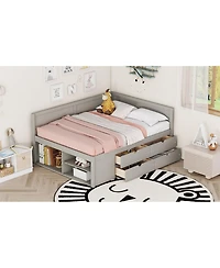 Streamdale Furniture Full Daybed with Drawers and Shelves