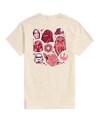 Airwaves Men's Star Wars Valentines Heart Printed Short-Sleeve Graphic T-Shirt