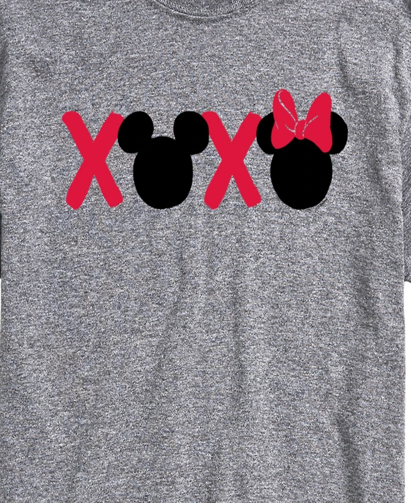 Airwaves Men's Disney Mickey Minnie Heads Xoxo Printed Short-Sleeve Graphic T-Shirt