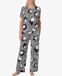 Sanctuary Women's Crewneck T-Shirt & Long Pants, 2-Piece Set