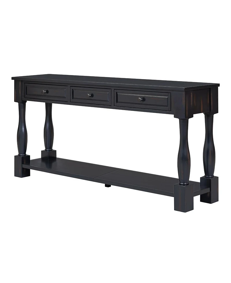 Streamdale Furniture Console Table with Drawers and Shelf