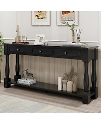Streamdale Furniture Console Table with Drawers and Shelf