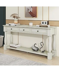 Streamdale Furniture Console Table with Drawers and Shelf