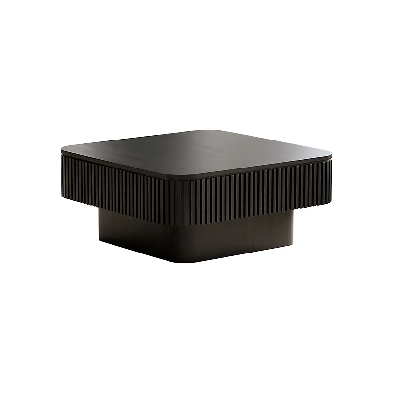 Streamdale Furniture Solid Wood Veneer Storage Coffee Table for Living Room