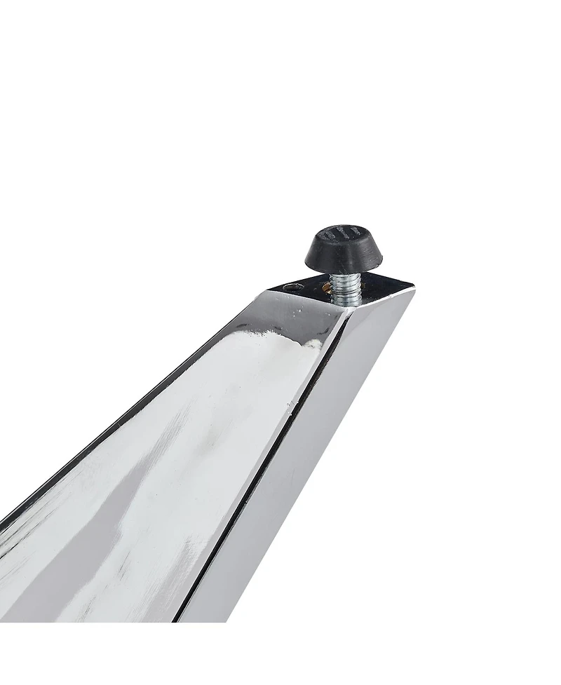 Streamdale Furniture 37" Round Dining Table, Small Kitchen Table w/Silver Metal Legs (2-4 People