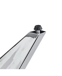 Streamdale Furniture 37" Round Dining Table, Small Kitchen Table w/Silver Metal Legs (2-4 People