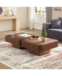 Streamdale Furniture Modern Handcraft Drum Coffee Table