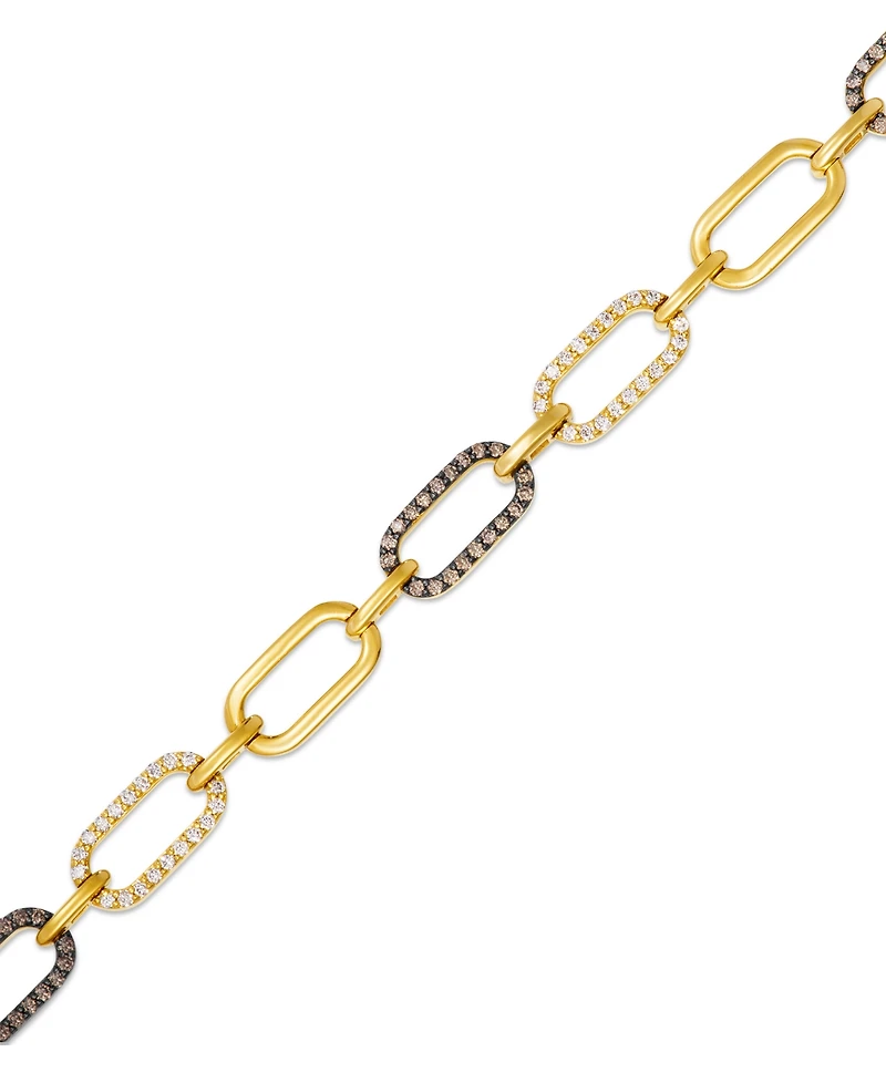 Le Vian Chocolate Diamond (3/5 ct. t.w.) & Nude Diamond (9/16 ct. t.w.) Bracelet in 14k Honey Gold