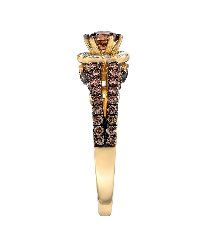 Le Vian Chocolate Diamond (1.03 ct. t.w.) & Vanilla Diamond (0.15 ct. t.w.) Ring in 14k Honey Gold
