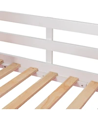 Streamdale Furniture Twin Size Bunk Wood House Bed with Tent